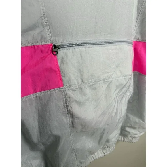 Vintage Nike Vaporwave Pink Windbreaker Retro 90's Packable Pouch Strap Jacket